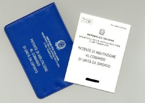 Официальные государственные права на яхту в Италии (Patente Nautica)